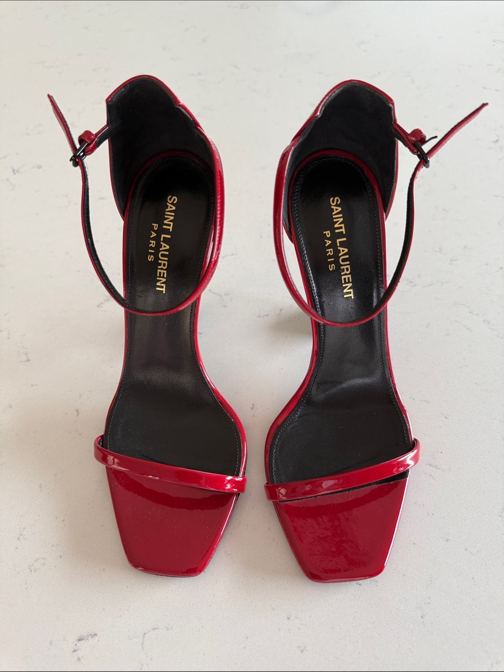Saint Laurent Opyum patent leather sandals